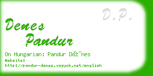 denes pandur business card